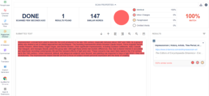 verbatim plagiarism example