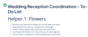 Screenshot of an AI-generated to-do list