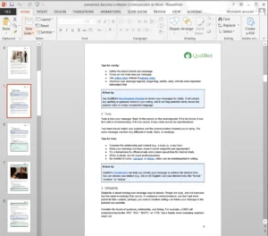 Screenshot of a PowerPoint presentation that was converted from a PDF with Quillbot's online PDF converter