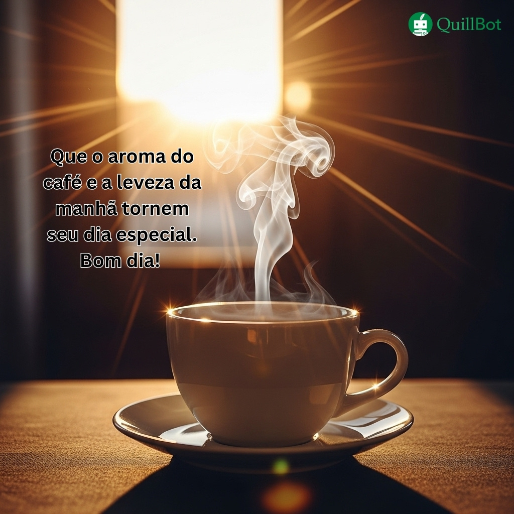 Que o aroma do café e a leveza da manhã tornem seu dia especial. Bom dia
