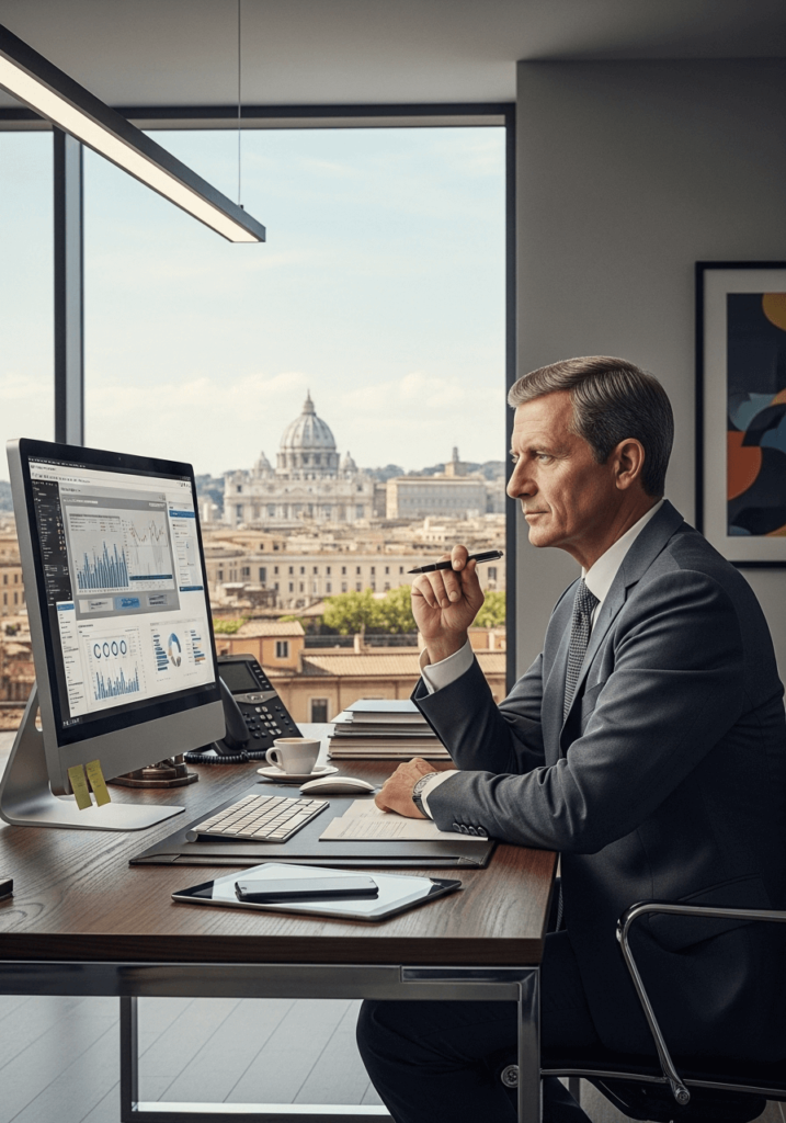 An AI-generated image of what Julius Caesar might look like in 2025