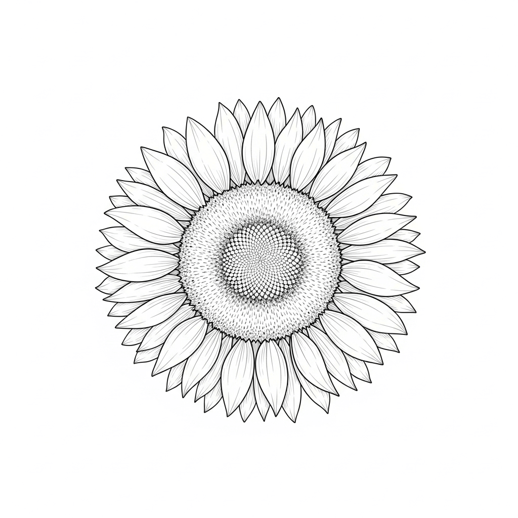 An AI-generated image of a sunflower tattoo