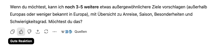 ChatGPT Vorschlag