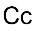 Capital C and lowercase C in a sans-serif font