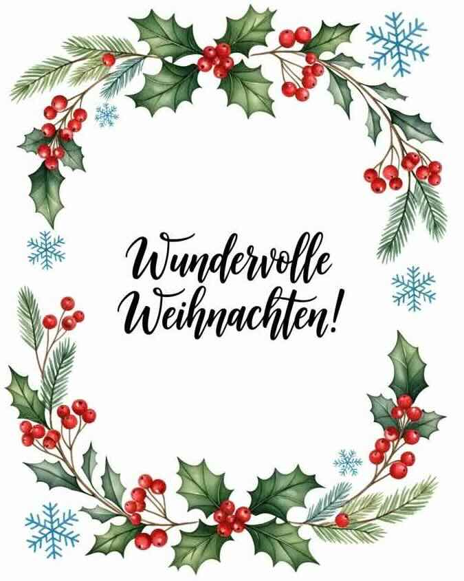 Karte: Wundervolle Weihnachten