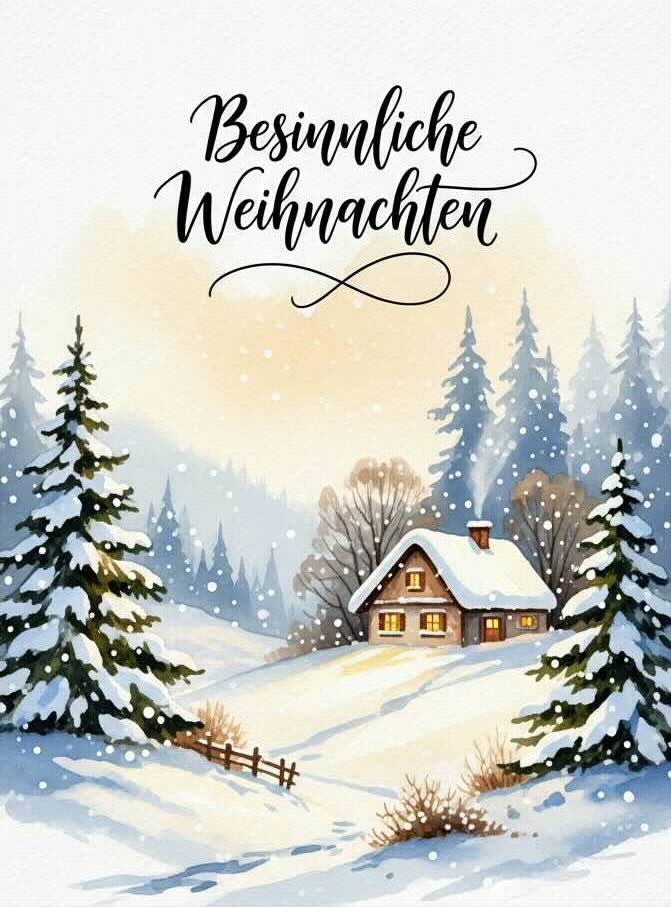Karte: Besinnliche Weihnachten