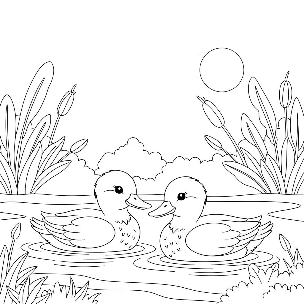 Frühlings-Ausmalbild für Kinder