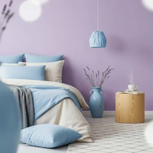 Schlafzimmer Lavendel Himmelblau