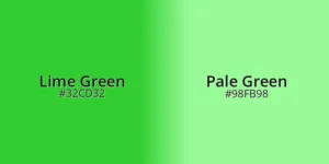 Lime green vs pale green