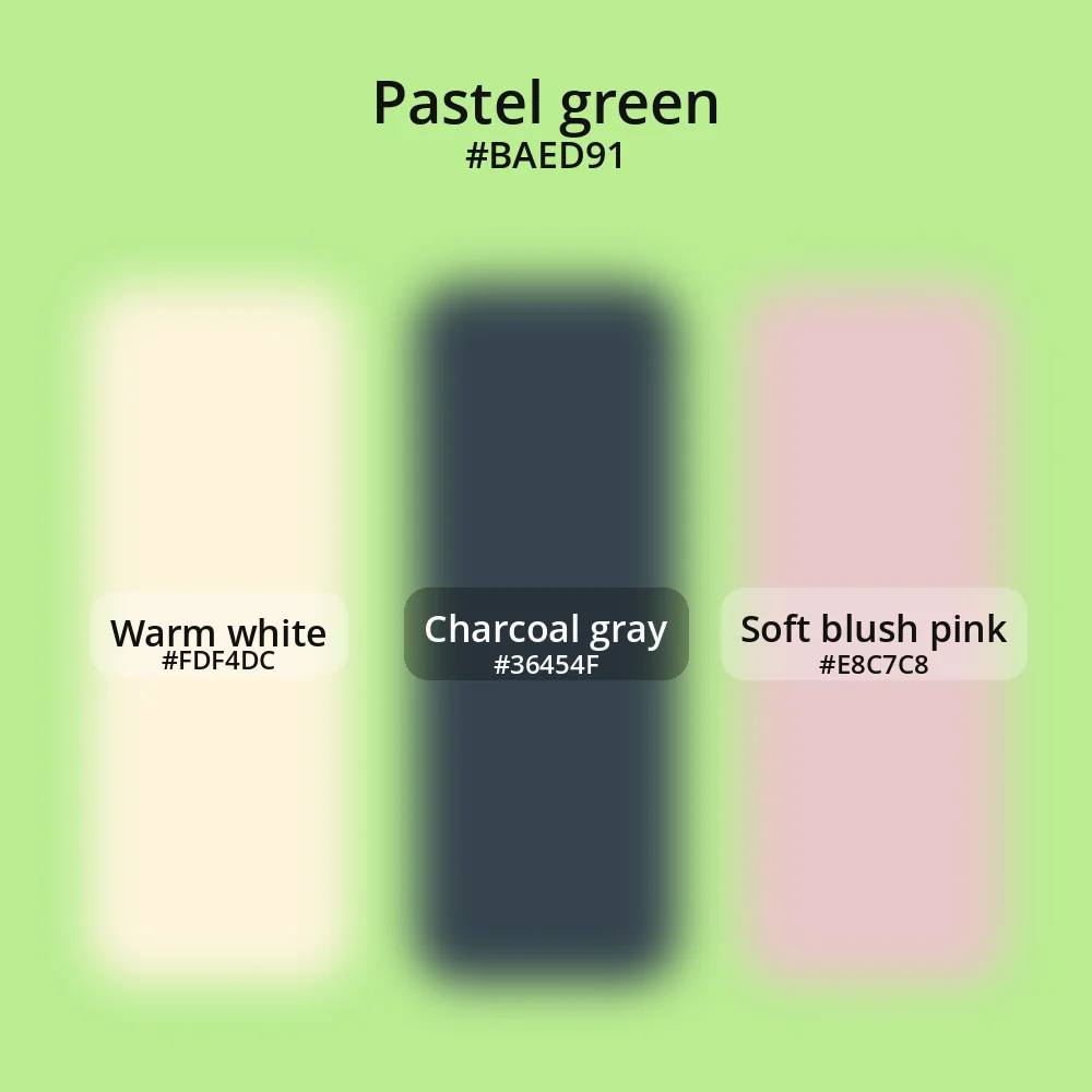 Pastel green color palette 1