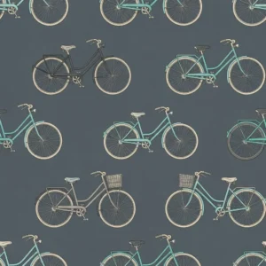 Vintage bicycles on a gray background