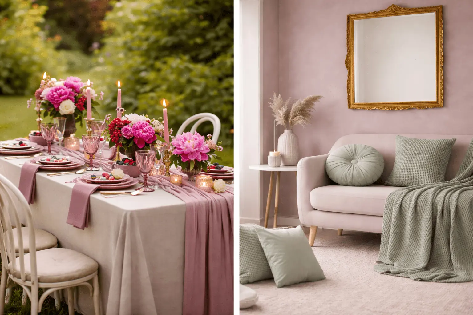 Mauve Analog und Komplementär