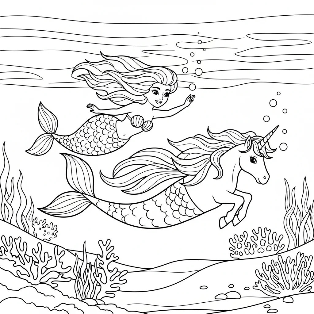 Meerjungfrau Babyeinhorn