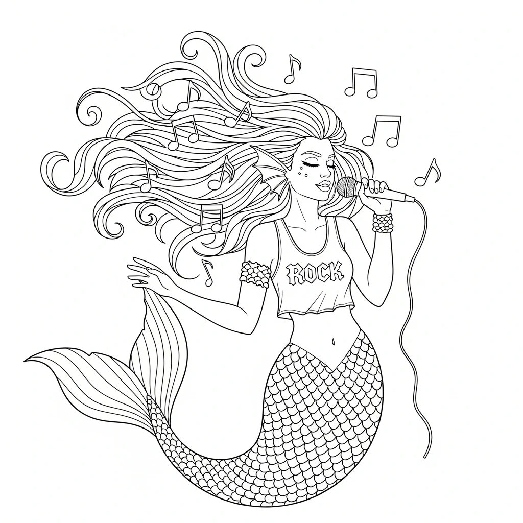 rockige Meerjungfrau