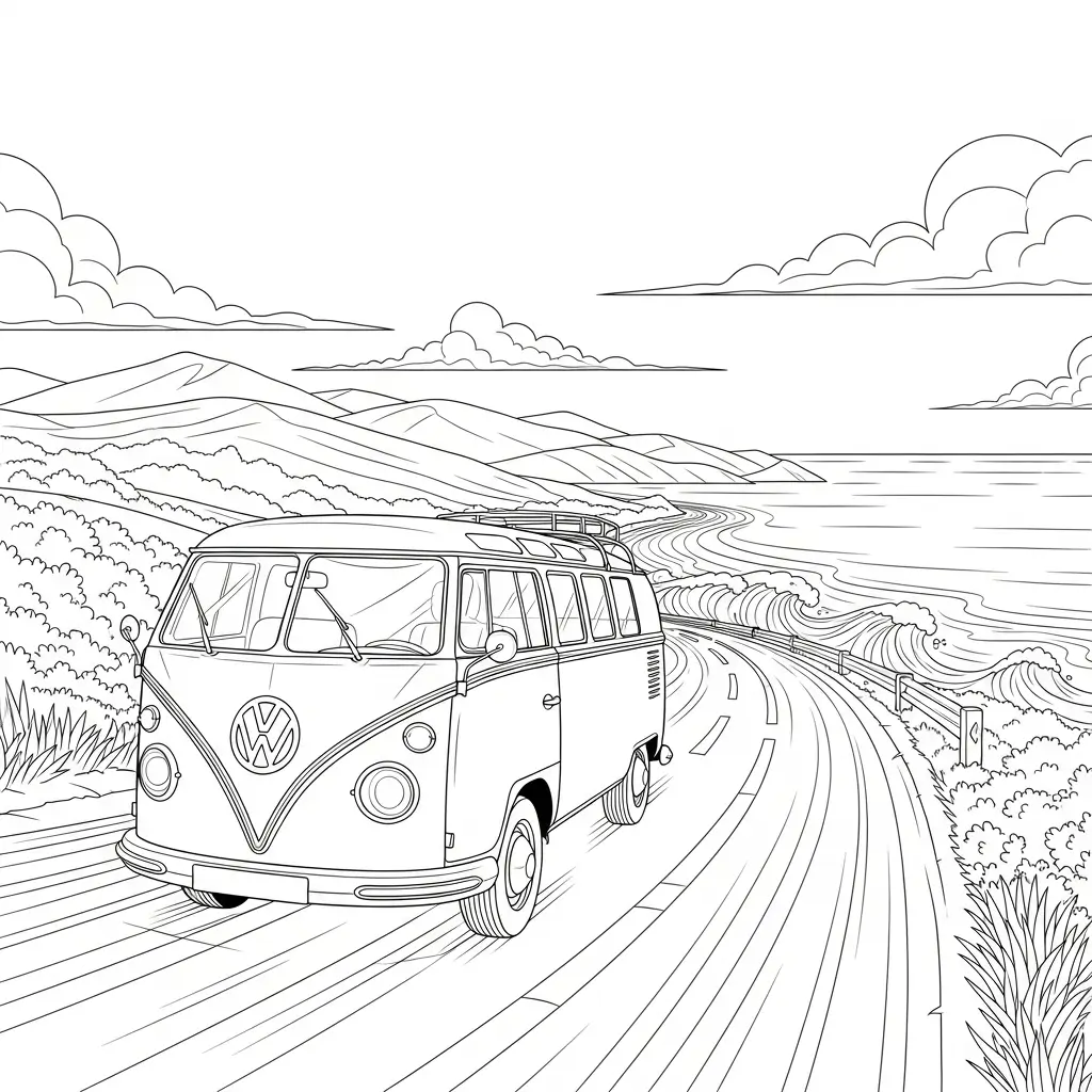 coloriage été van