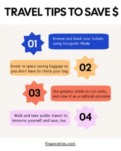 instagram post template of travel budget tips for finserv