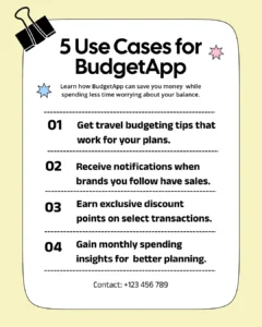 instagram post template of use cases for a finserv app